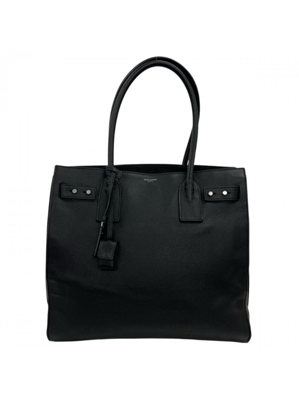 Saint Laurent Paris Tote Sac de Jour Shoulder Leather Black